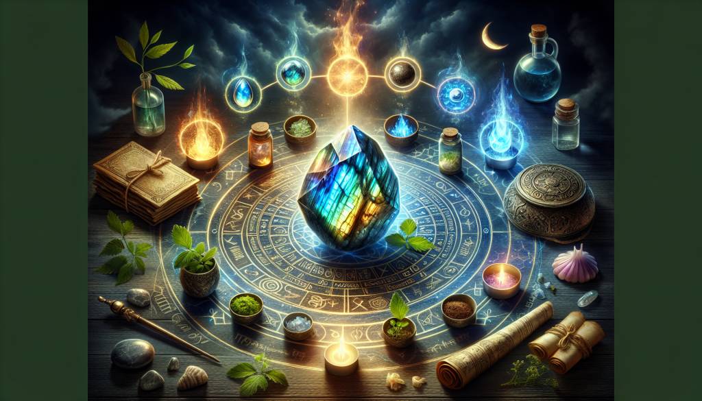 Etapes de purification d'une labradorite pour raviver son aura mystique